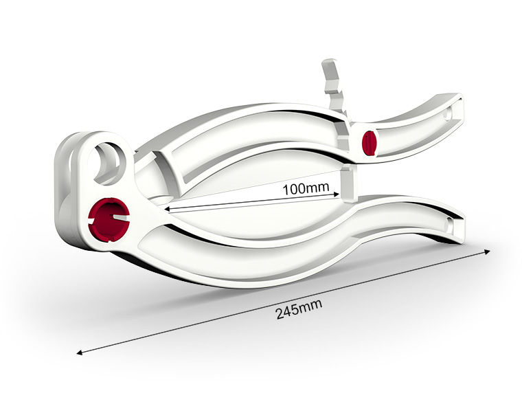 WHITE GRIPPER BAG SEALING CLIP 100MM