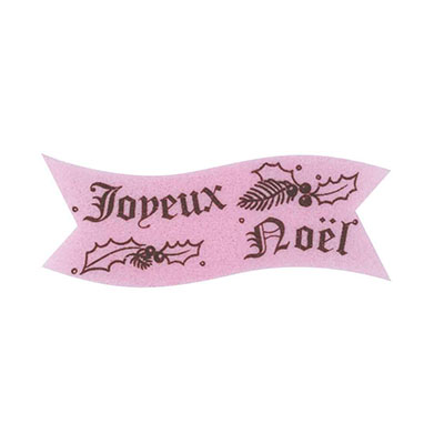 1058903 BANDEROLE AZYME JOYEUX NOEL ROSE 24PCES ***S/CDE***