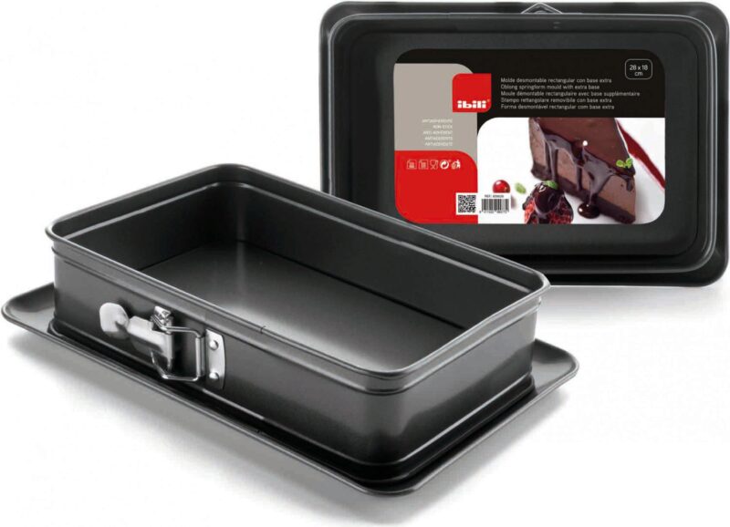 IBILI RECTANGULAR HINGE MOLD 28X18XH7CM NON-STICK STEEL