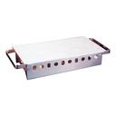 STAINLESS STEEL WARMER WITH 2 CANDLES