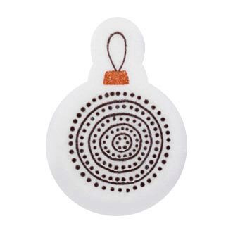 074263 PCB MERINGUE DECORATIONS SMALL CHRISTMAS BALLS 4 DESIGNS 2.4X1.7 CM 500PCS ***S/CD***