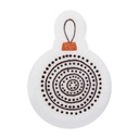  074263 PCB MERINGUE DECORATIES KLEINE KERSTBALLEN 4 ONTWERPEN 2,4X1,7 CM 500 STUKS ***S/CD***