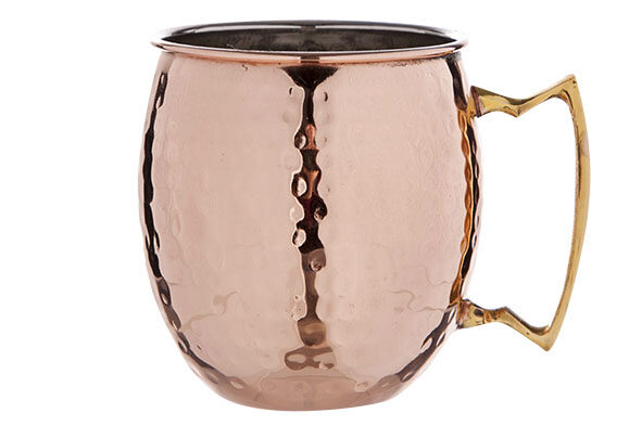 MOSCOW MULE PINT GEHAMERD KOPER 45CL 8,5X10CM MET HANDVAT