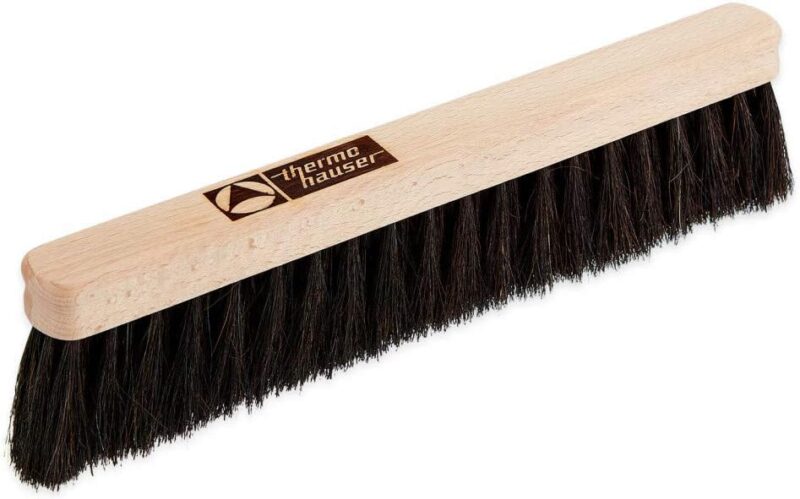 BROSSE DE TABLE NOIRE CRIN 30CM BOIS VERNIS