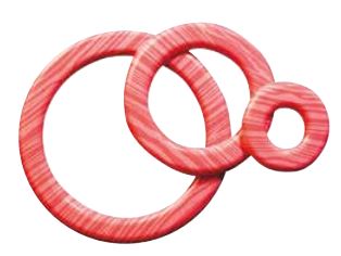 061292 PCB OPENWORK CIRCLES CB PINK STRIPES 3 SIZES 144PCS ***S/CD***