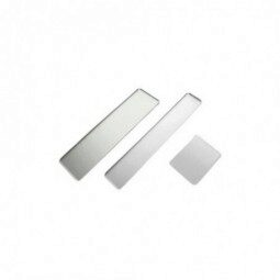PLATEAU ALU ARGENT 50X15XH1CM ANGLE COUPE BORD DROIT