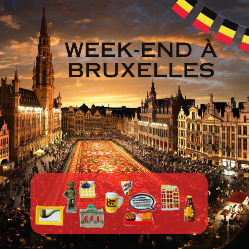 PORSELEINEN BONEN 100STKS "WEEK-END A BRUXELLES" ***NIEUW 2025***
