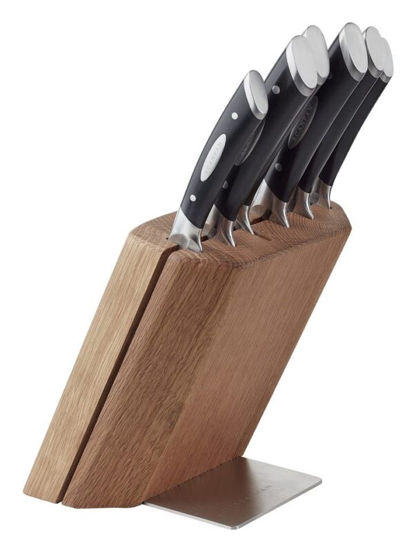SCANPAN CLASSIC 6 COUTEAUX+BLOC INOX/BOIS