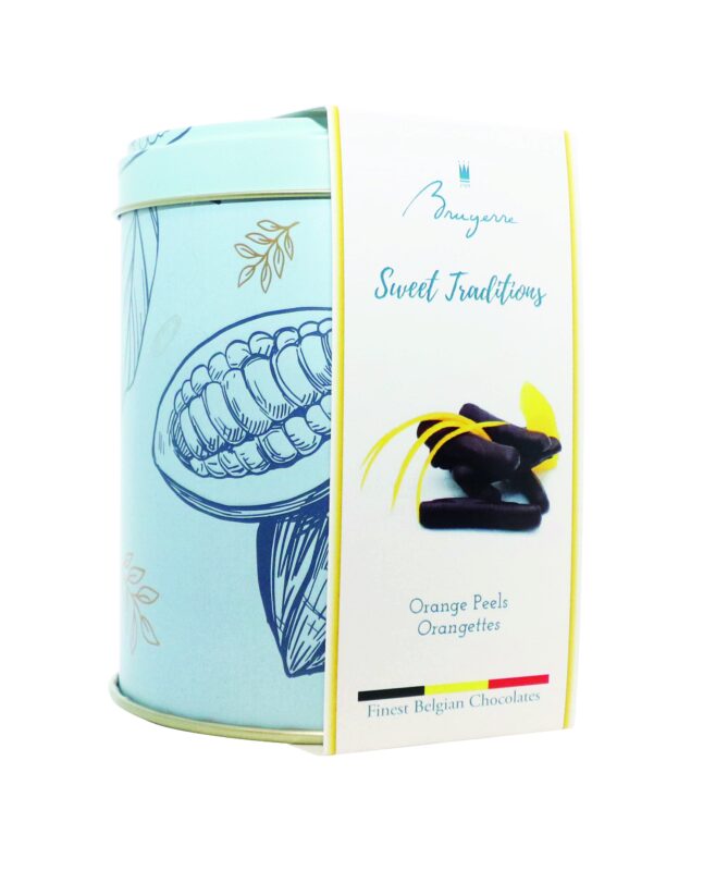 BRUYERRE METAL BOX ORANGETTES FONDANT 100GR 8X100GR