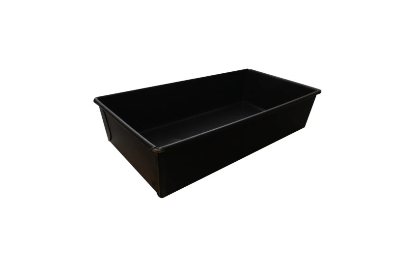 PLATINE A PAIN RECTANGULAIRE  17X11X6 CM TOLE NOIRE  400G