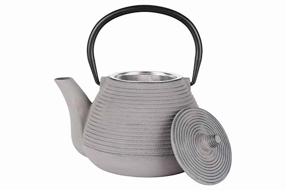 C&T CAST IRON TEAPOT 1.0L LIGHT GRAY