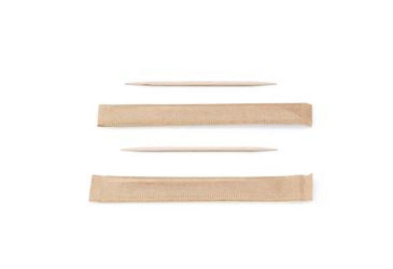 SIER WOODEN TOOTHPICKS 65MM 2 POINTS INDIVIDUALLY PACKED BOX OF 1000 PCES