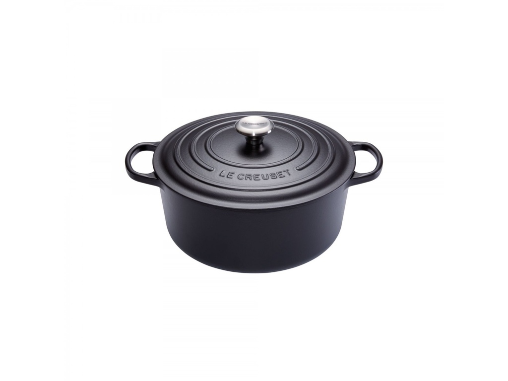 LE CREUSET COCOTTE RONDE 30CM NOIRE 8.1L  8/10P SIGNATURE