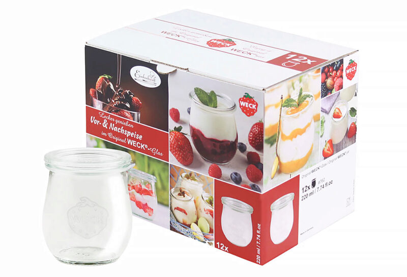 WECK BOCAUX "TULIPE" Ø 60MM- 220ML-8P COUVERCLE VERRE