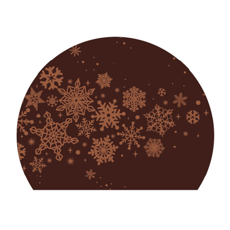 2014671 DARK CHOCOLATE SNOWFLAKE LOG TOPPERS 10X8CM 40 PCES