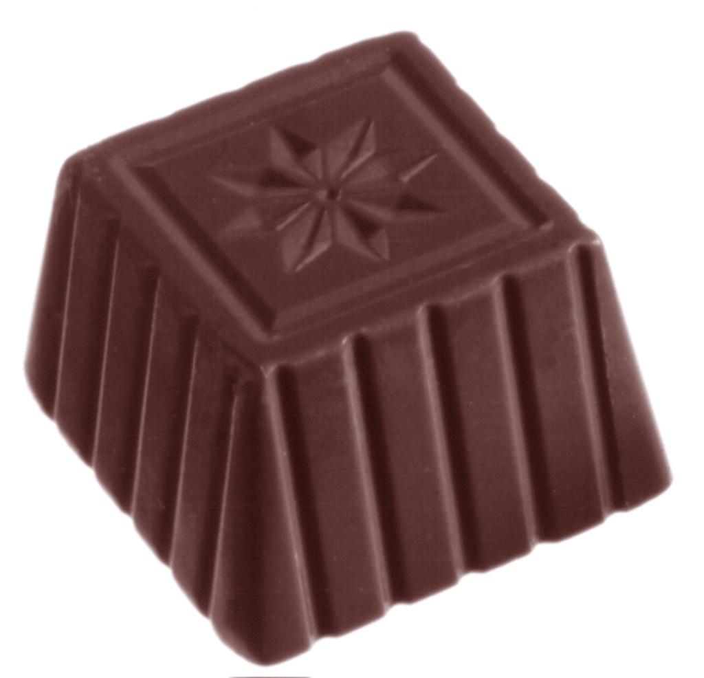 SQUARE STAR CHOCOLATE MOLD CW1059 3X8 -- 14GR