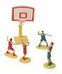  PLASTIC BASKETBALL PLAYERS KIT + BASKET