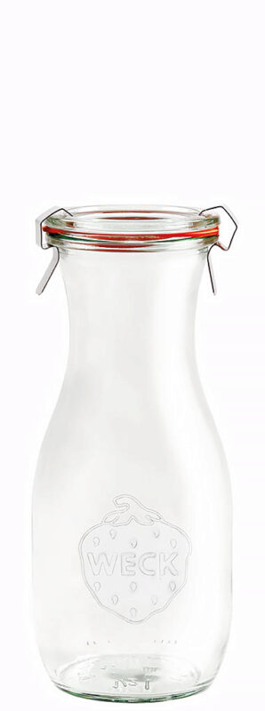WECK CARAFE A JUS VERRE Ø 60MM 290ML-4P COUV.VERRE