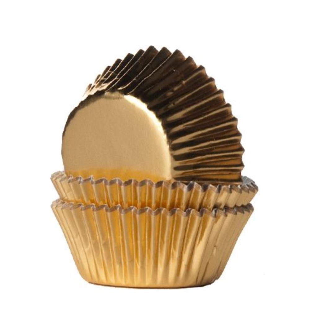 H.O.M MINI GOLD CUPCAKE CASE 36 PCES