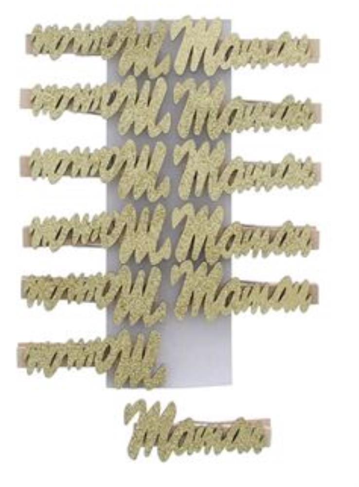  GOUDEN KLEM "MOM" 12 STUKS 65XHT2533