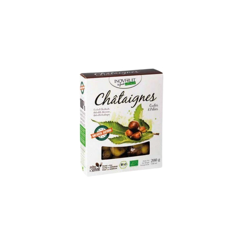 INOVFRUIT ORGANIC COOKED AND PEELED CHESTNUTS 200GR