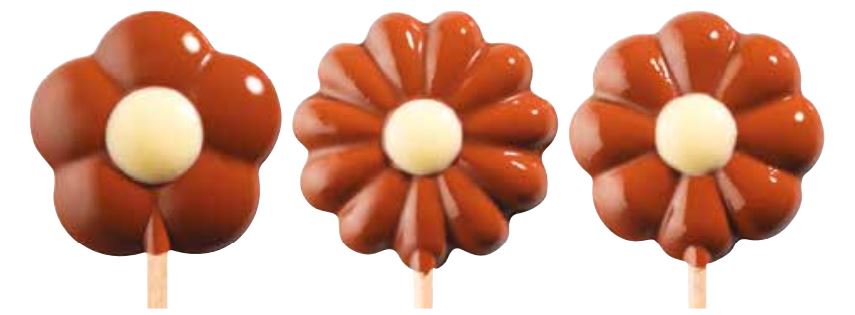 PCB Blisters lolly's Bloemen en sticks voor 45 prints 3 designs 9pces ***s/cd***