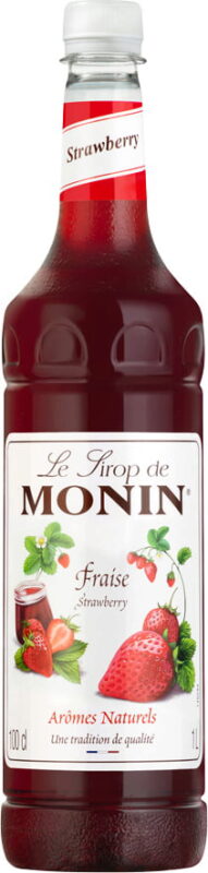 MONIN STRAWBERRY SYRUP 1L "GLASS"