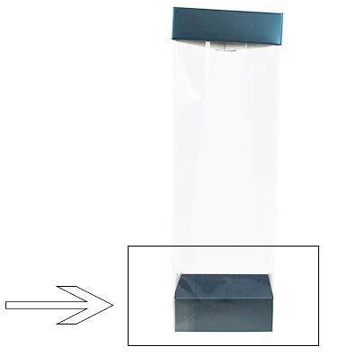 SOCLE N°8 BLEU MER POUR FOND SACHET 8X5X3CM 100PCS