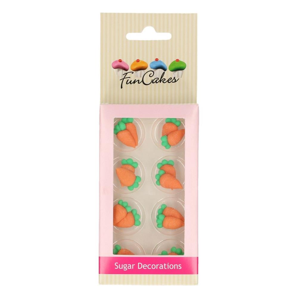 FUNCAKES SUIKERDECORATIE WORTELEN 16 STUKKEN =BLIS