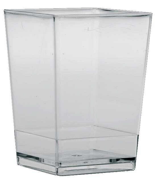 KUBIEKE PLASTIC GLAS 120ML ZAK VAN 100 STUKS