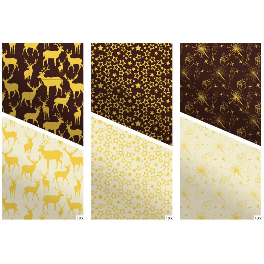 2046181 TRANSFER SHEET 3 MODELS GOLD 30X40CM 30PCS***S/CD***