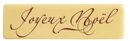 060464 PCB RECTANGLES CB JOYEUX NOËL 7X2 CM 90PCES***S/CD***