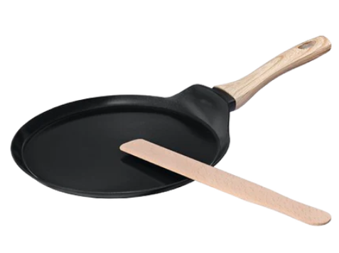 PYREX CREPE PAN 26CM CERAMIC +WOODEN SPATULA-ALL BURNERS