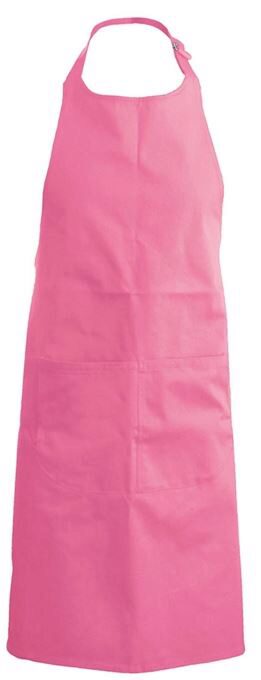 KARIBAN APRON BIB + POCKET PINK DARK H90XL71CM POLYESTER/COTTON