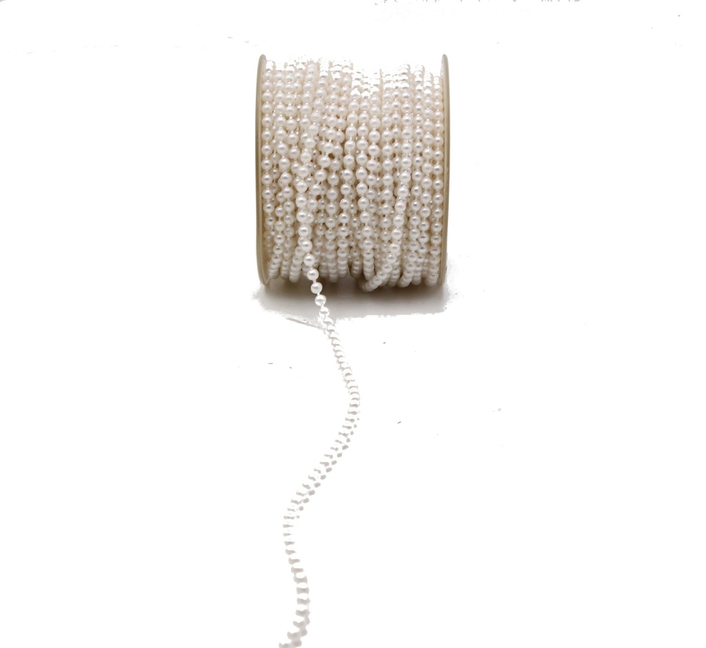 SPOOL OF BEADS (ZARA) 20M SPOOL WHITE Ø4MM