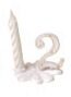 CHIFFRES + SOCLE PLASTIQUE N°2 BLANC ET OR + BOUGIE  PAQUET DE 10 PCES