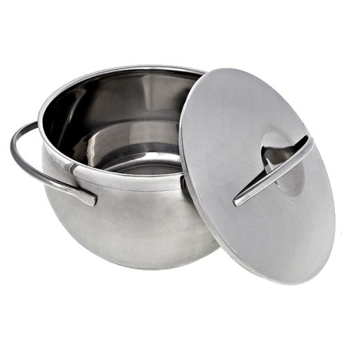 INOX BELLY PAN 20CM 4L MET DEKSEL=STUK