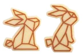 060913 PCB RABBITS CB ORIGAMI 2 DESIGNS 150PCES ***S/CD***