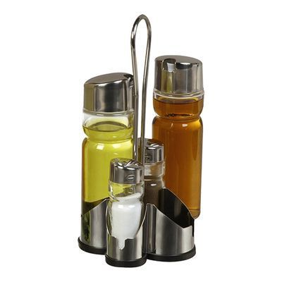 MENAGERE ECO INOX 18/8 - SEL+POIVRE+HUILE+VINAIGRE N.088760