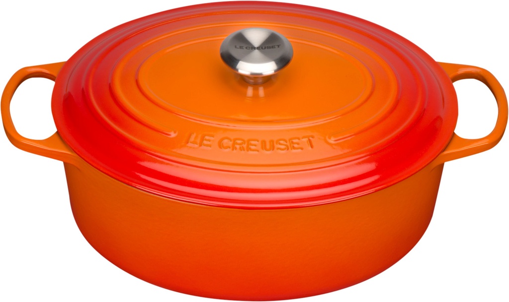 LE CREUSET COCOTTE OVALE 31CM VOLCANIQUE 6.3L 6PSIGNATURE