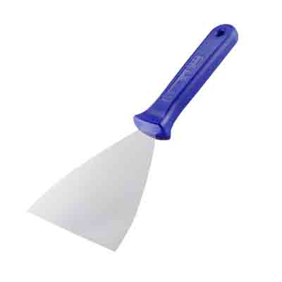 INOX PATISSIER SPATEL BLAUW HANDEL 12CM=STUK