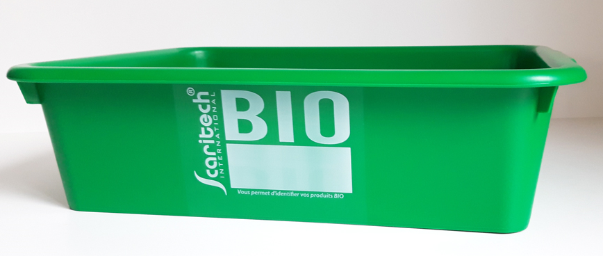 BAC A PATE VERT BIO 53X41XH14CM 20L 7-8KG PATE