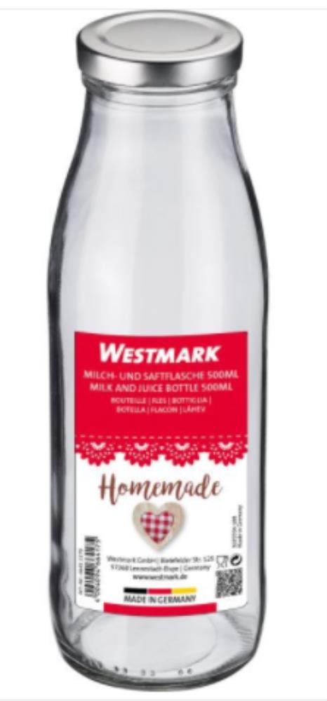 WESTMARK BOUTEILLE VERRE 500ML BOUCHON A VIS LARGE