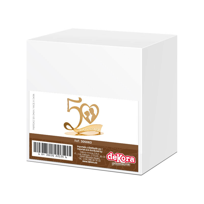 SUPPORT DECO 50 ANS MARIAGE ORMETAL L/16CM