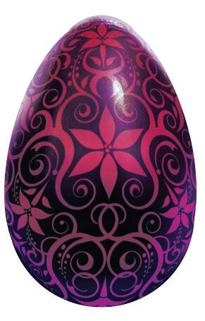 061201 PCB HALF-SHELL EGGS CN FLORAL 4 DESIGNS 3.4X2.3 CM 630PCS ***S/CD***