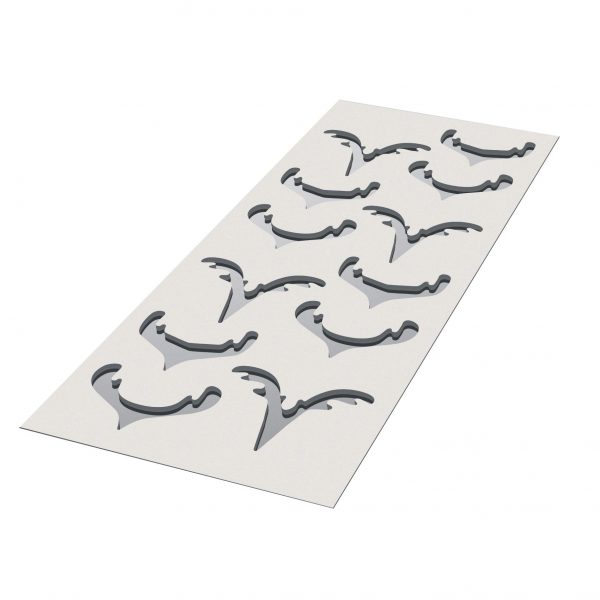 010714 PCB CHABLON POUR BOIS DE RENNES 12 POSES 3DESIGNS 1PCE ***S/CD***