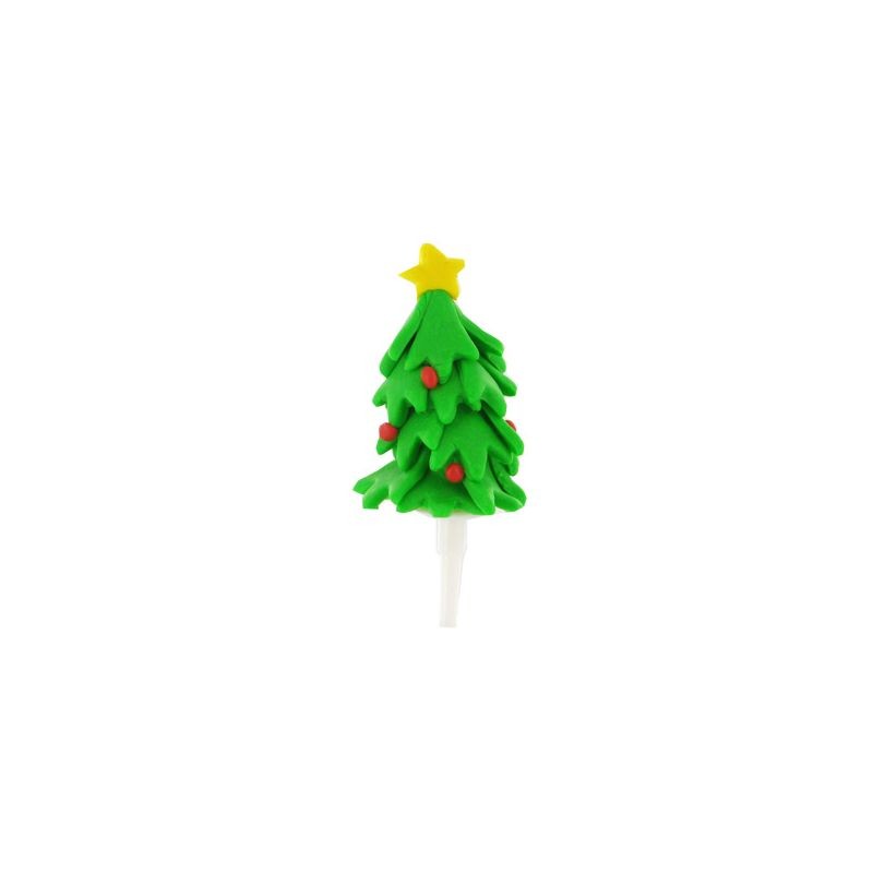 FIGURINE SAPIN VERT 3D 5CM PLASTIQUE