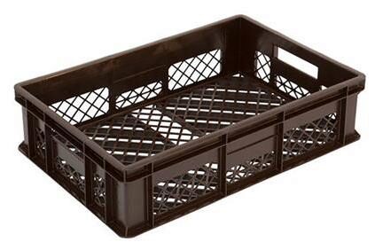  BROWN PLASTIC TRAY 60X40 H15 ALL OPENWORK