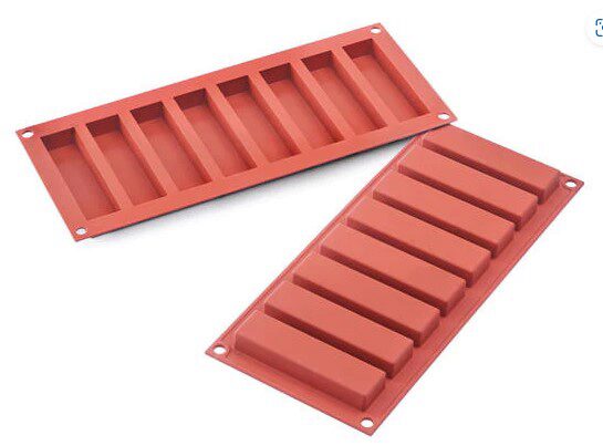 SILIKOMART SF184 MOULE 8 RECTANGLES 100X26 HT 16 MM 40ML ANTI-ADHESIF GN1/3 -50° À 250°