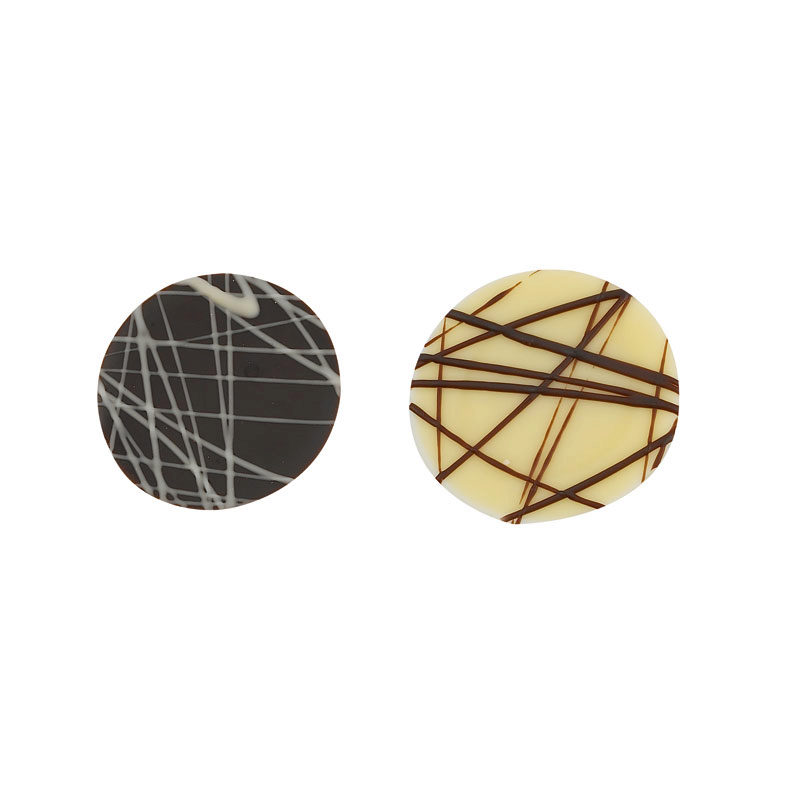 1030101 ROND FONDANT ET BLANC AVEC LIGNES 560PCES ***S/CDE***